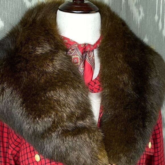 Ralph Lauren Collection * Sable Brown Opossum Collar - Picture 3 of 16